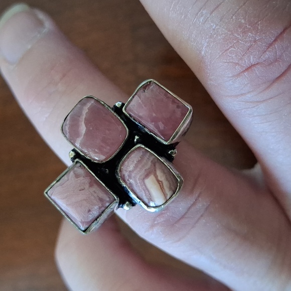 New Rhodochrosite 925 Silver Ring. - Picture 5 of 10